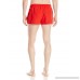 Emporio Armani Men's Color Block Logo Front Stripe Mid Length Swim Shorts Red B01NCUUYTI